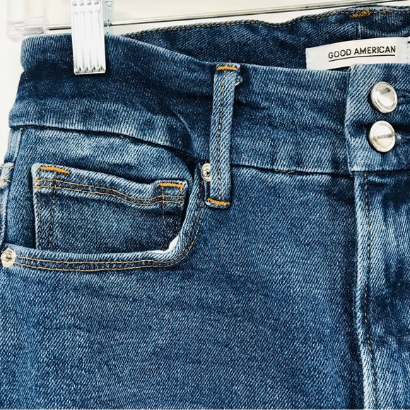 Good American Straight Leg Jeans Twisted Seam Size 27 - Picture 2 of 6